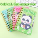 Weibo Panda Cute Spiral Notebook with Gold Coil & Index Tabs – Thick Paper Cartoon Notebook - Image 4