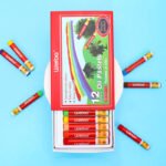 Weibo 12 Colors Oil Pastels WB-56017-12 - Smooth Rich Colors Hexagonal Crayons Set for Kids and Student Art Drawing - Image 2