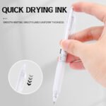 Weibo WB-55624-12 Press Gel Ink Pen 0.5mm – Quick Drying Blue Gel Pen with Soft Grip for Office & Study - Image 5