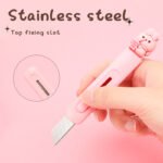 Weibo Cute Cartoon Mini Utility Knife WB-1209 – Safety Box Cutter with Stainless Steel Blade for Office, School & Home - Image 5