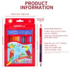 Weibo Jumbo Colored Pencils WB-9093 - 24 Color Set Thick Grip Triangular Jumbo Colour Pencils for Kids and Students Drawing - Image 2