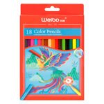 Weibo Premium Colored Pencils WB-9019-18 - 18 Pack Professional Artist Grade Colour Pencils for Drawing and Coloring - Image 2
