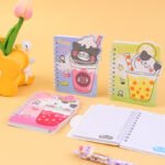 Weibo Messy Cat Bubble Tea Cute Spiral Notebook with Index Tabs – Thick Paper Cartoon Notebook for Students - Image 4