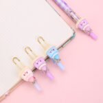 Weibo Cute Cartoon Ice Cream Clip Gel Pen Set WB-5671 - Kawaii Pastel Press Ink Gel Pens with Adorable Dessert Toppers for Students and Creative Writing - Image 3