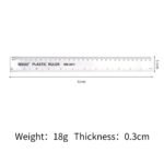 Weibo 30cm Transparent Plastic Ruler WB-2611 - Clear Scale Straight Ruler for Students, Office and Drafting - Image 3