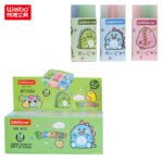 Weibo WB-3412 Cute Dinosaur Soft Eraser Set – Kids Cartoon Stationery Eraser for School & Art Use - Image 2