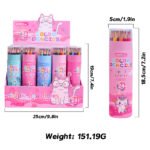 Weibo 24 Color Pencils Set WB-95303 – Bright Pigment Hexagonal Colored Pencils in Drum Tube - Image 2