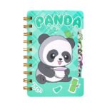 Weibo Panda Cute Spiral Notebook with Gold Coil & Index Tabs – Thick Paper Cartoon Notebook